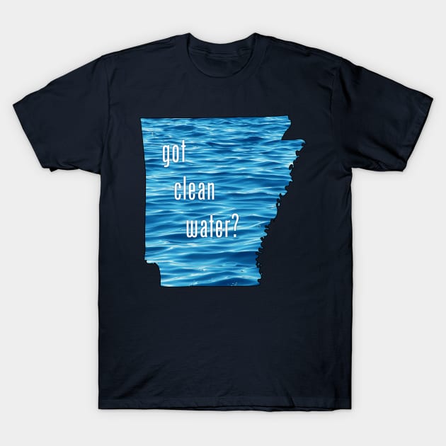 Arkansas-Got Clean Water? (blue) T-Shirt by CleanWater2019